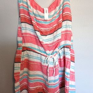 Woman's  Strapless Shorts Romper